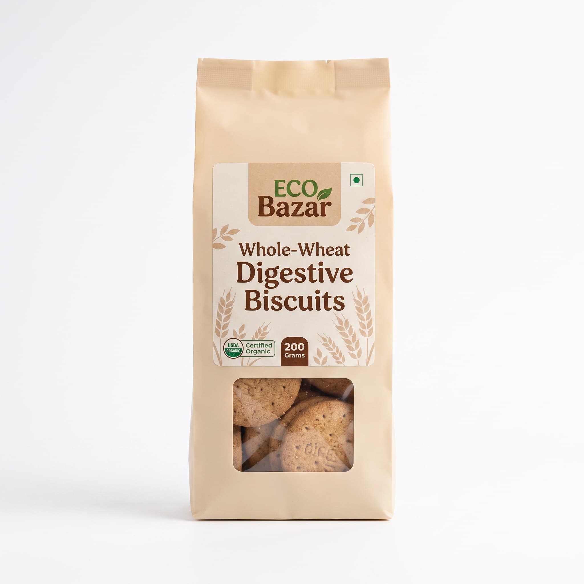 EcoBazar Sugar-Free Digestive Biscuits (200 g)